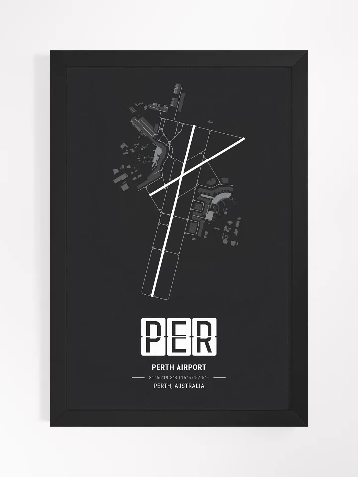 Framed Airport PER Premium Map On Matt Paper product image (1)