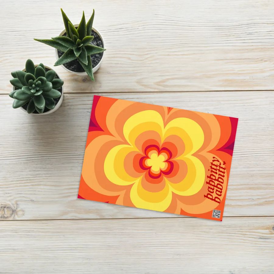 Groovy Mum terracotta retro portrait greetings card product image (6)