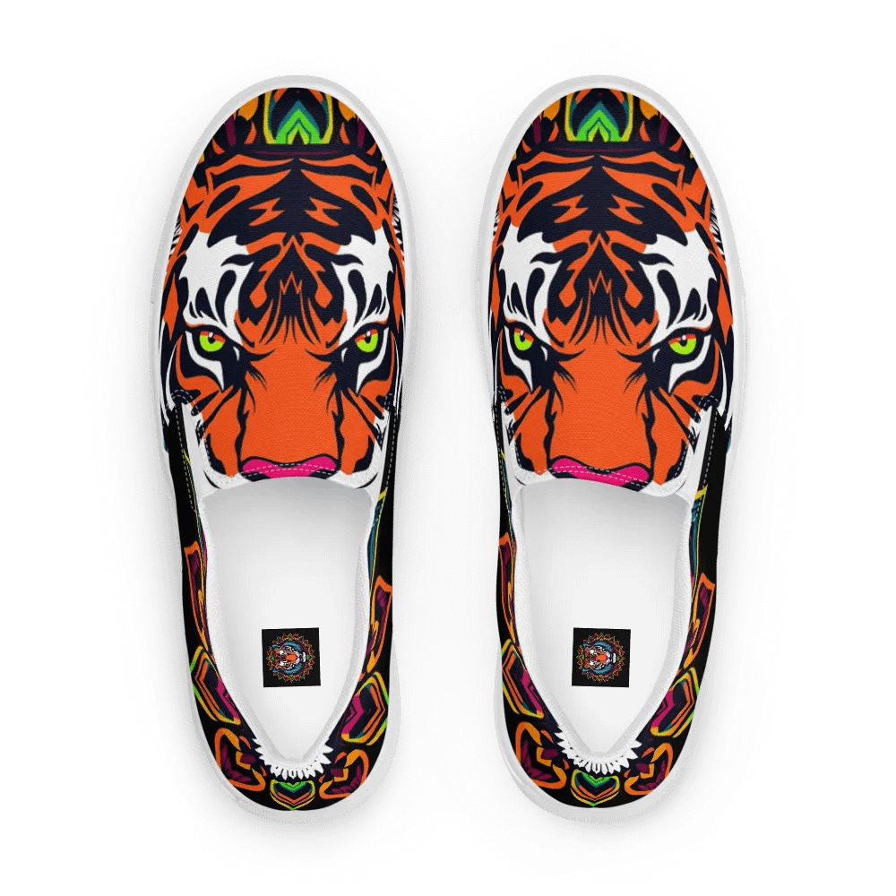 Mandala Tiger Women's Slip-On Shoes product image (1)