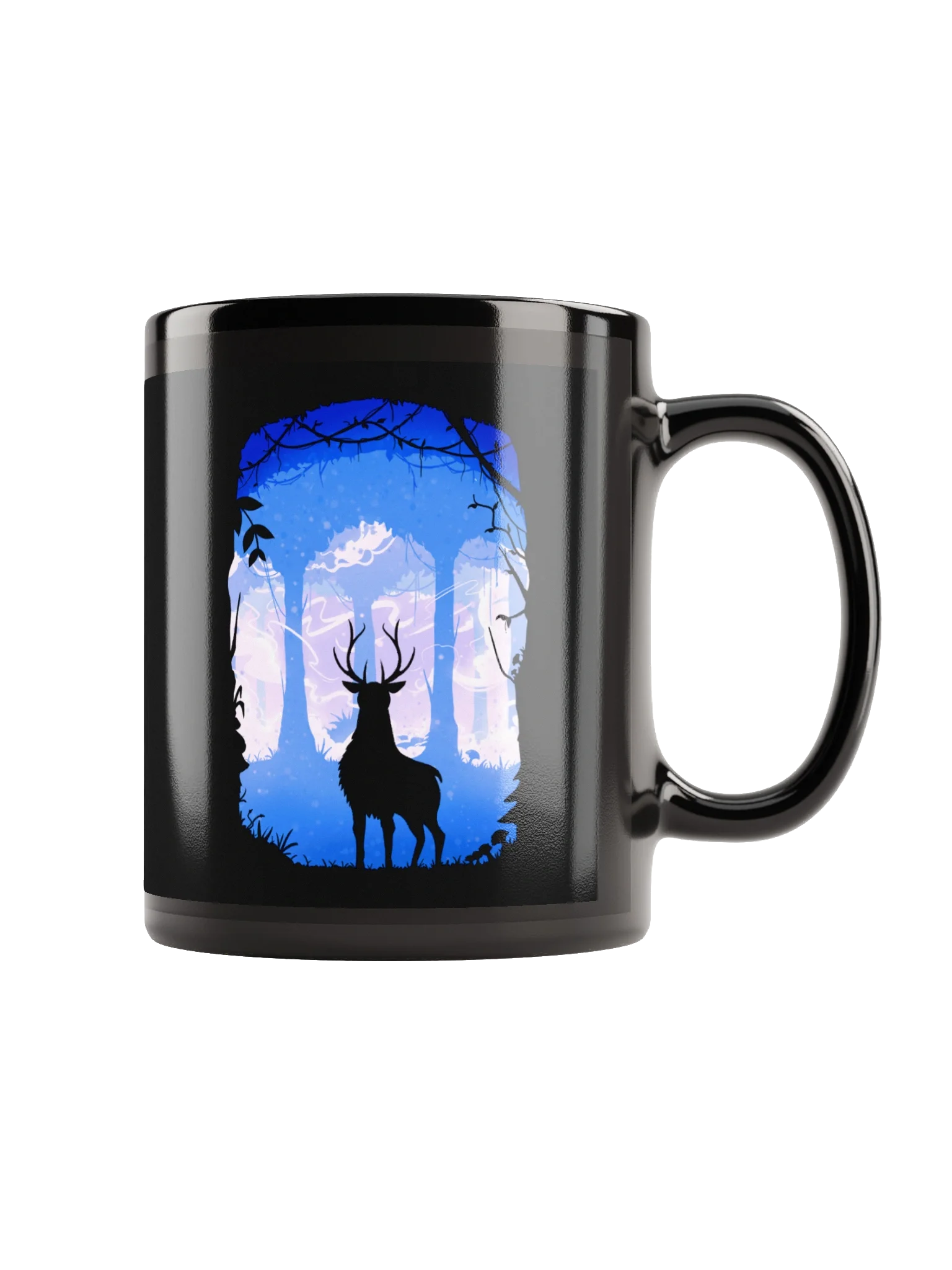 Black and Blue Deer Mug product image (2)