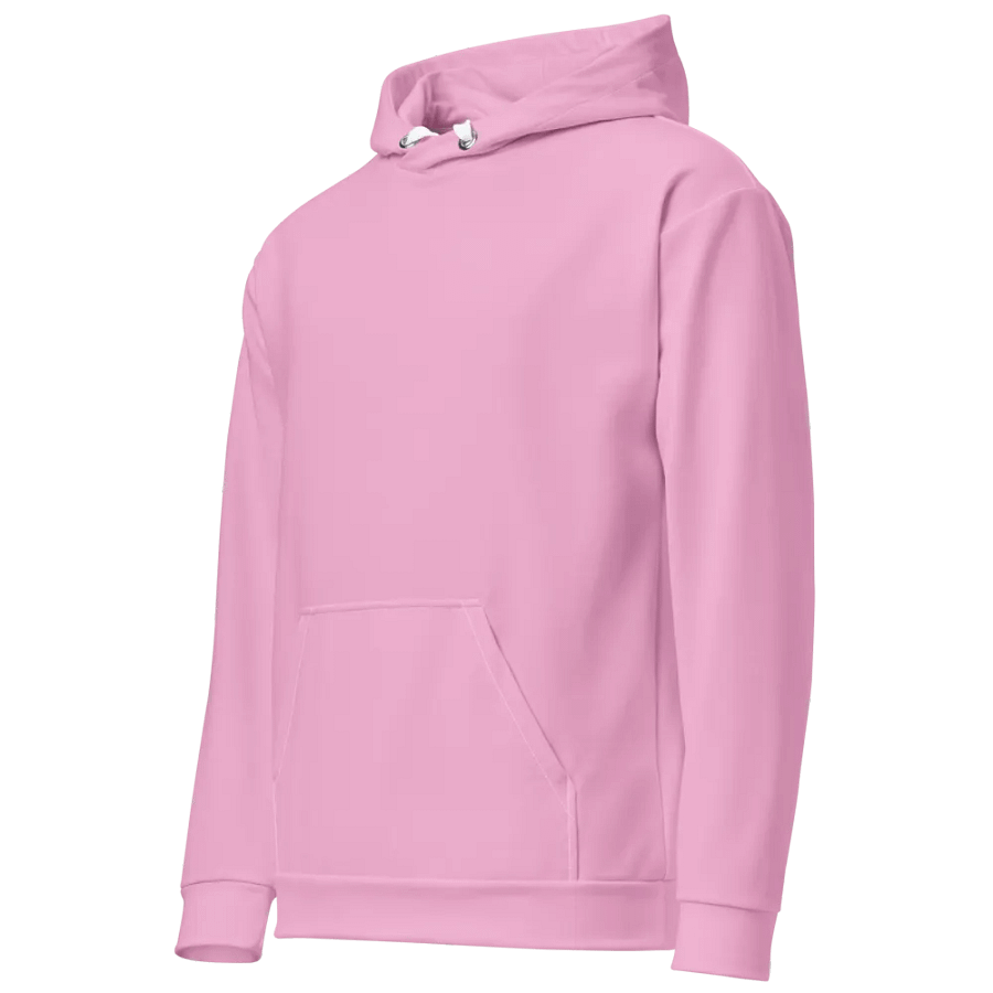 Plain Light Carnation Pink True Summer Unisex Recycled Polyester Heavyweight Premium Hoodie by Treasure Pie product image (3)