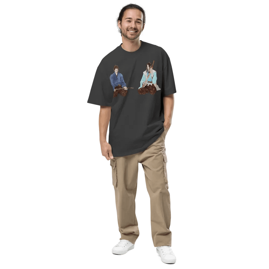Vagabond Musashi and Kojiro | Oversized Faded T-Shirt product image (7)