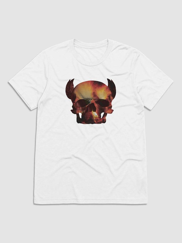 Skull with Fire Inside Skull, skulls, skull art design, skeleton, skull and bones, scary, skull tattoo, artistic skull, human skull, dark skull, bones, Halloween product image (1)
