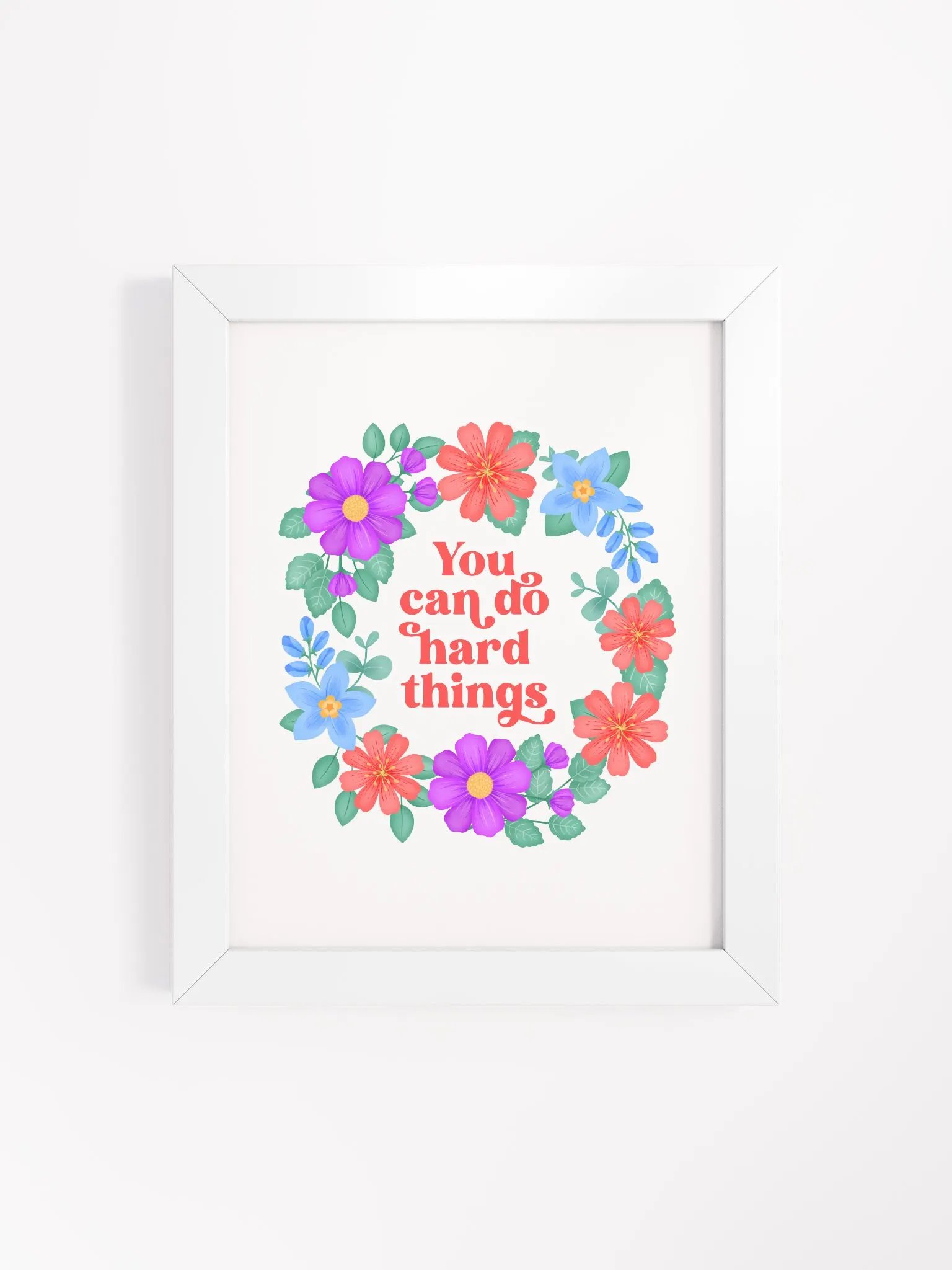 You can do hard things - Motivational Wall Art White product image (1)
