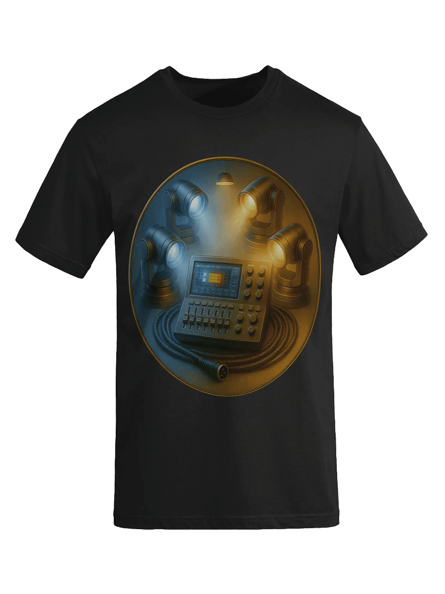 Theatrically Jerry: Light Console Black Cotton T-Shirt product image (3)