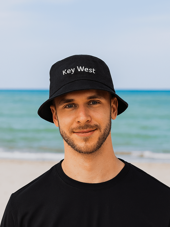 Key West Embroidered Denim Bucket Hat product image (1)
