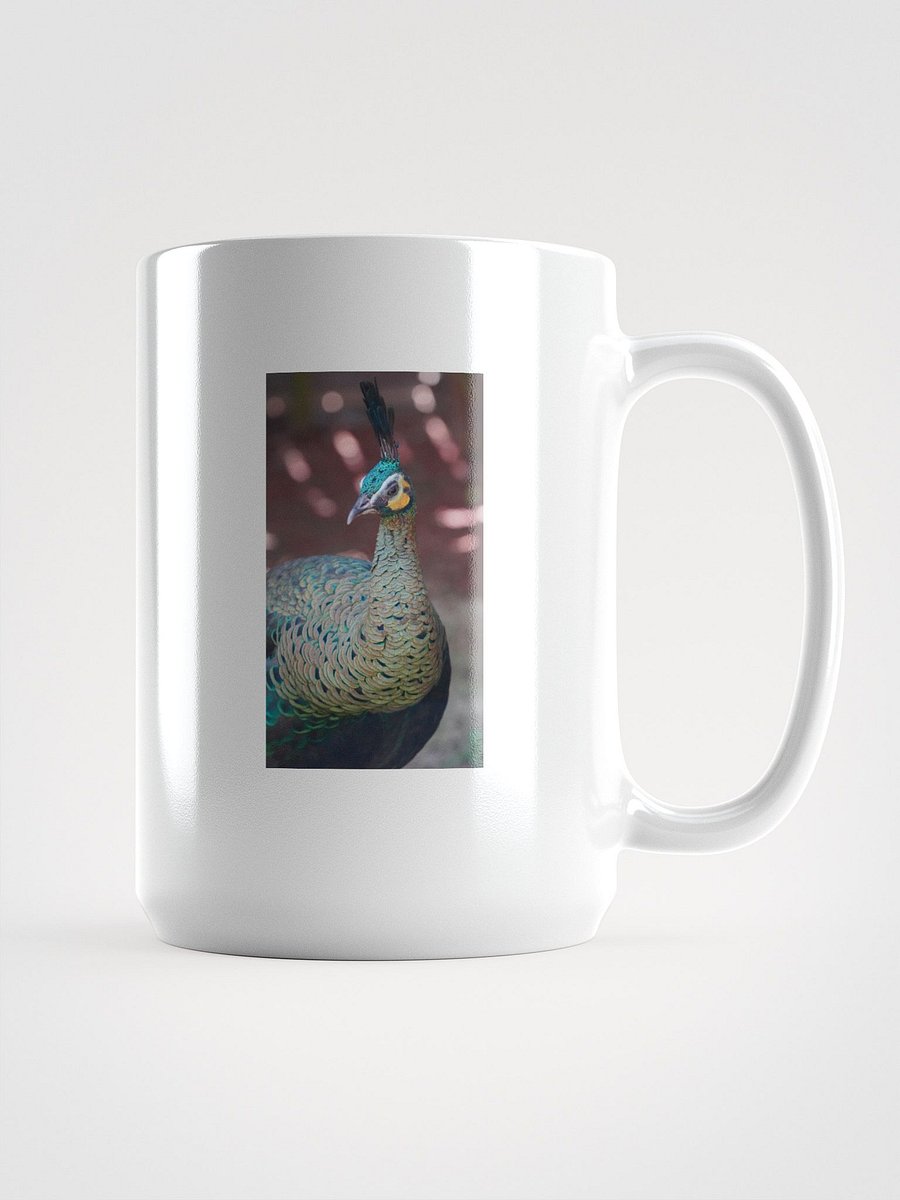 Crested Emerald Bird White Glossy Mug product image (1)