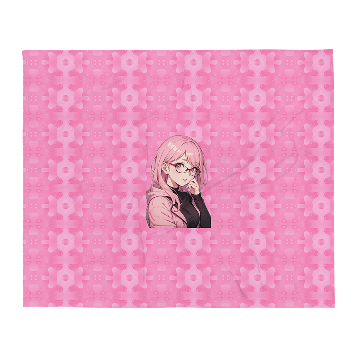 (PINK WAIFU) K Throw Blanket product image (1)