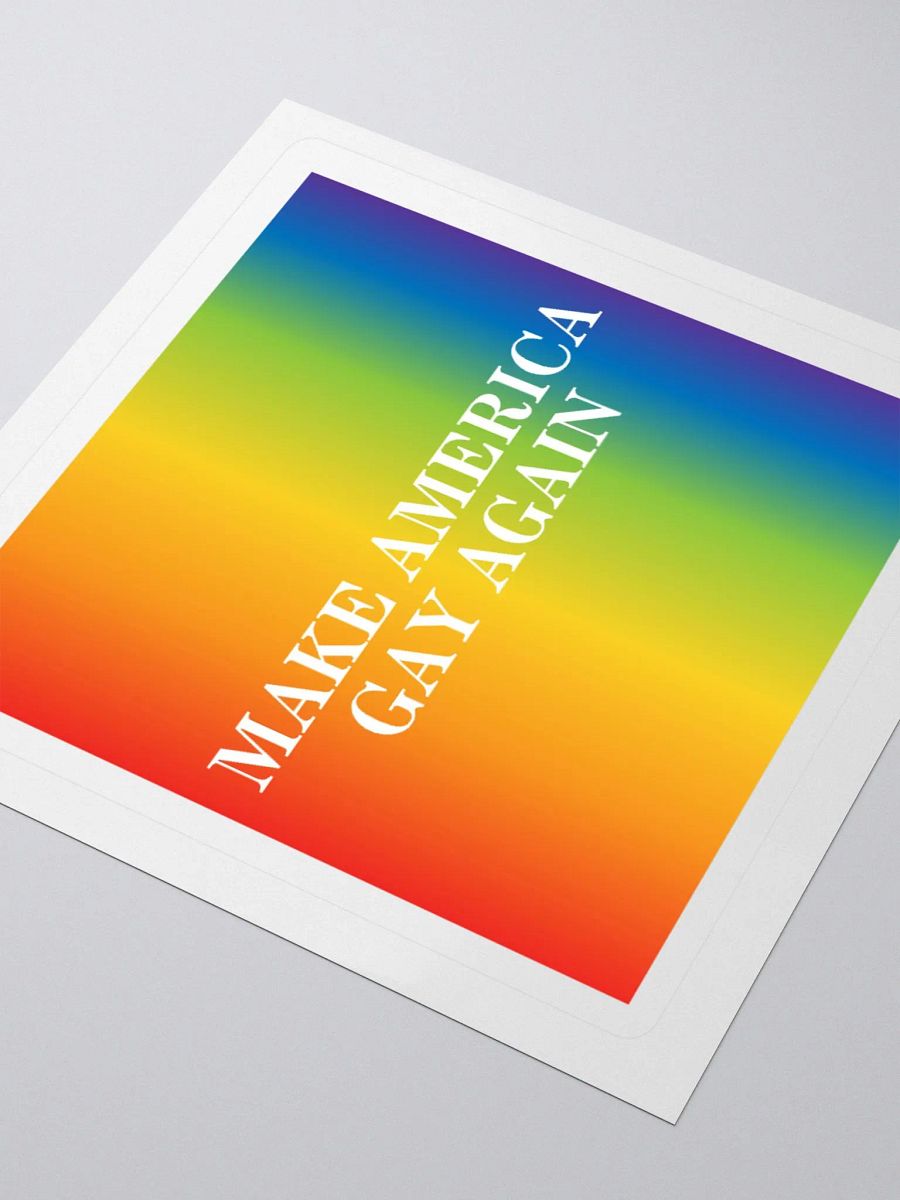 MAKE AMERICA ✨GAY✨ AGAIN STICKER (RAINBOW) product image (3)