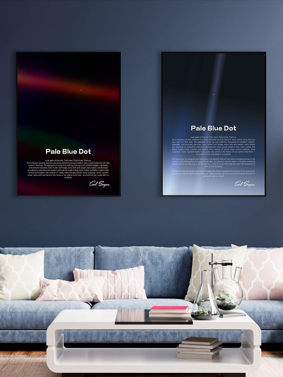 Pale Blue Dot poster, NASA Voyager 1 with Carl Sagan quote — Space poster product image (2)
