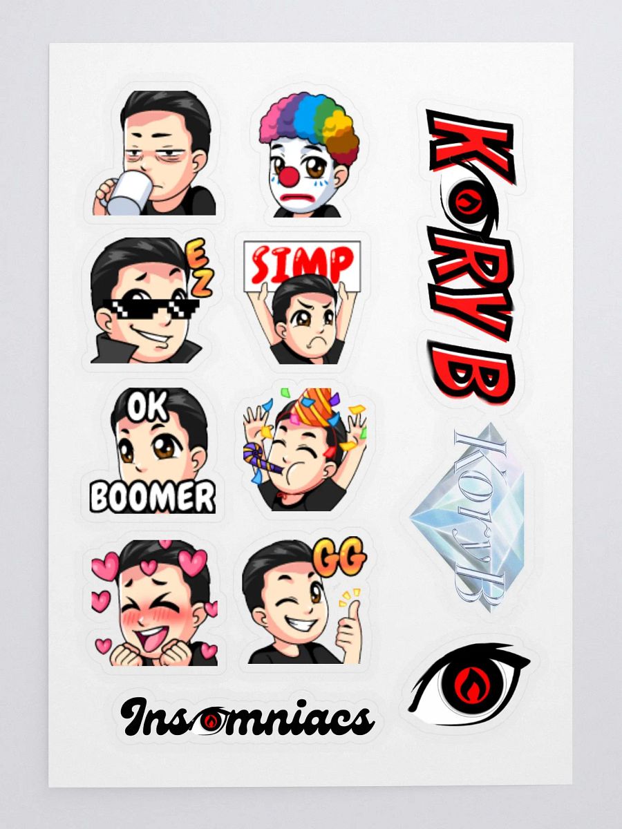 KoryB Emote Sticker Sheet product image (3)