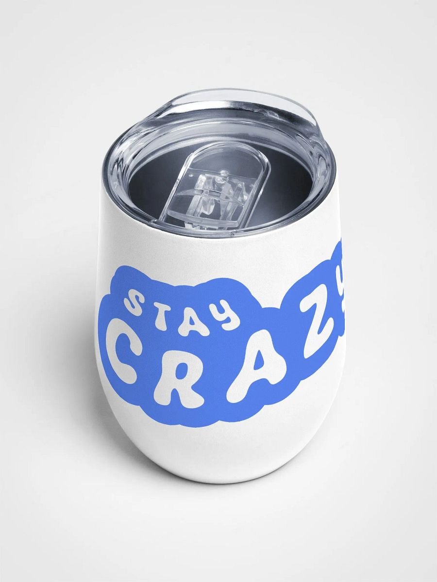 Stay Crazy Wine Tumbler (Blue) product image (4)
