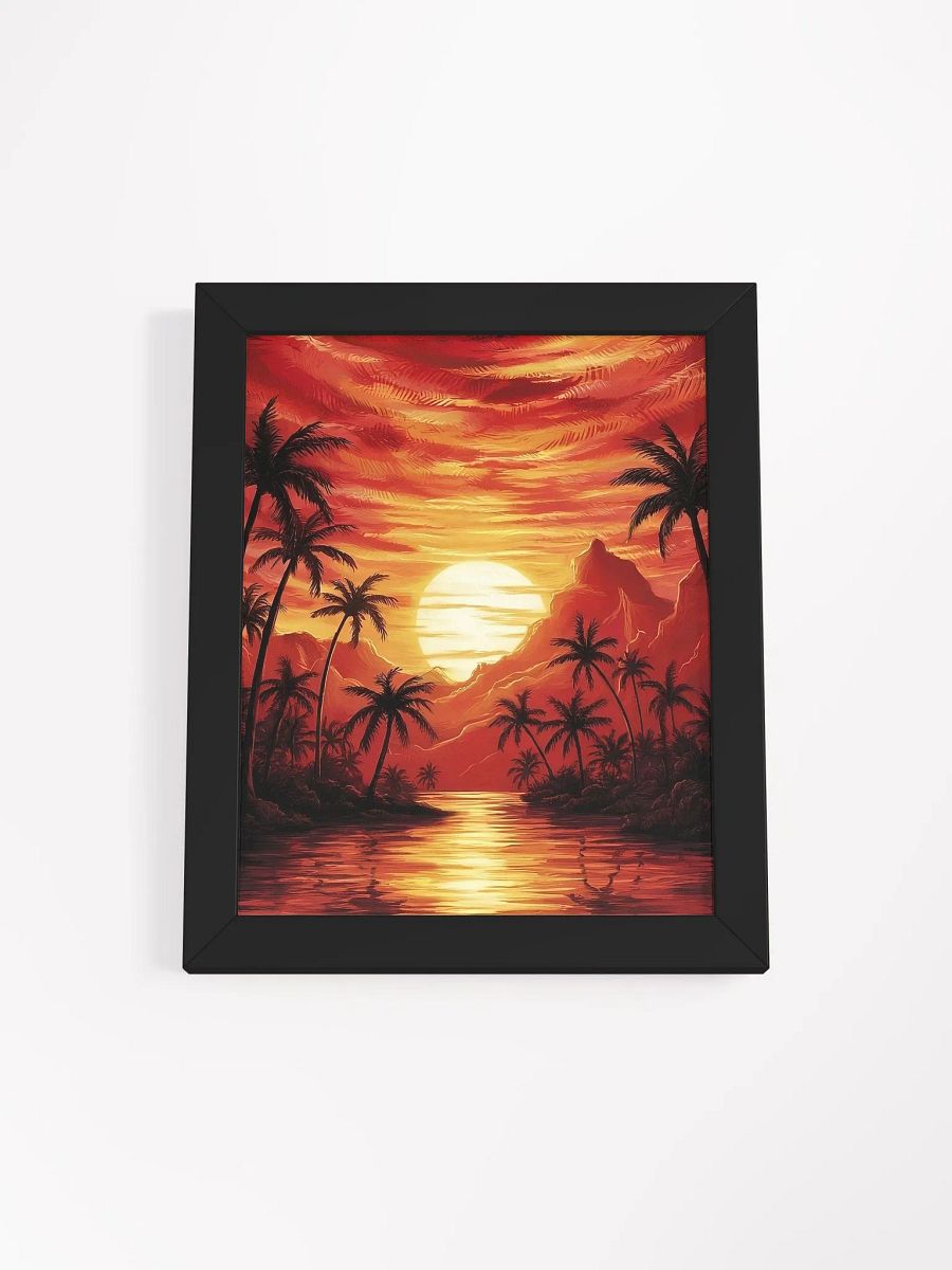 Tropical Sunset Silhouette Poster product image (1)