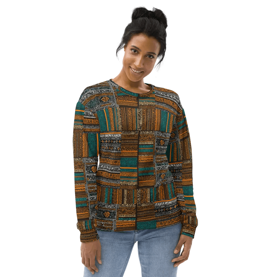 Tribal Ambassador Pattern | Recycled Unisex Sweatshirt product image (3)