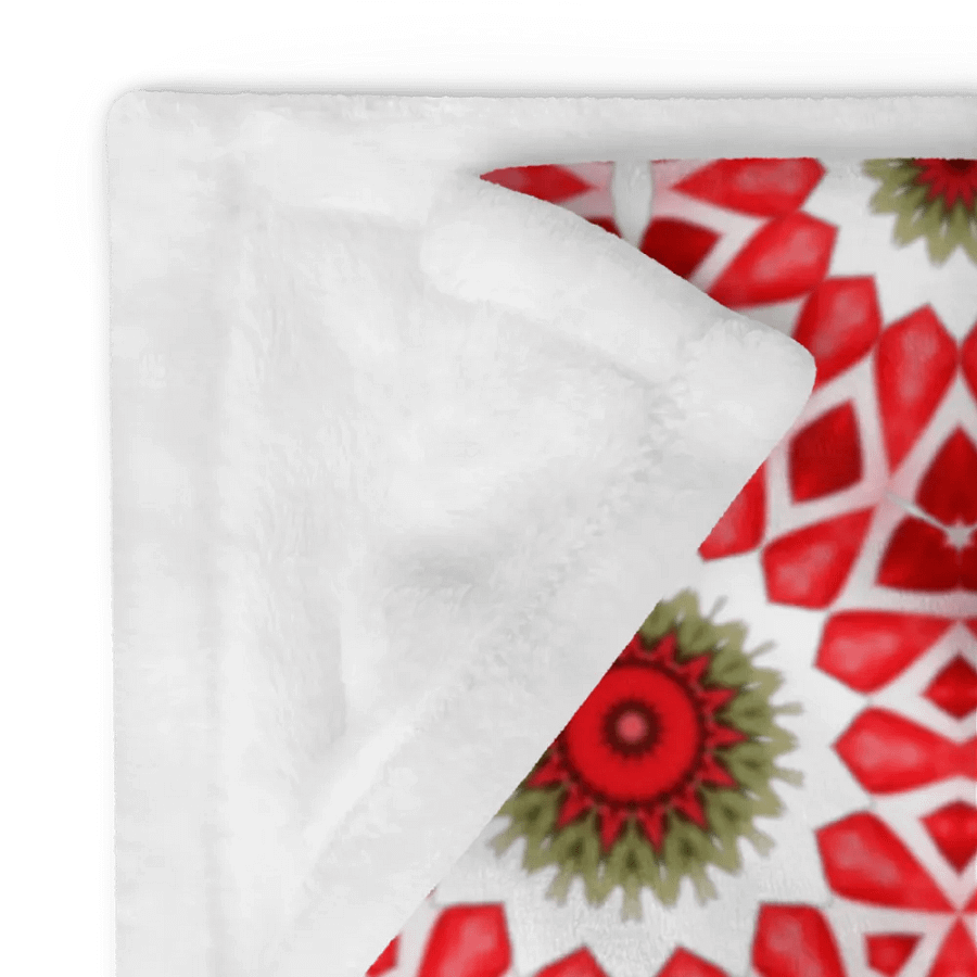 Red Green & White Daisy Throw Blanket product image (12)