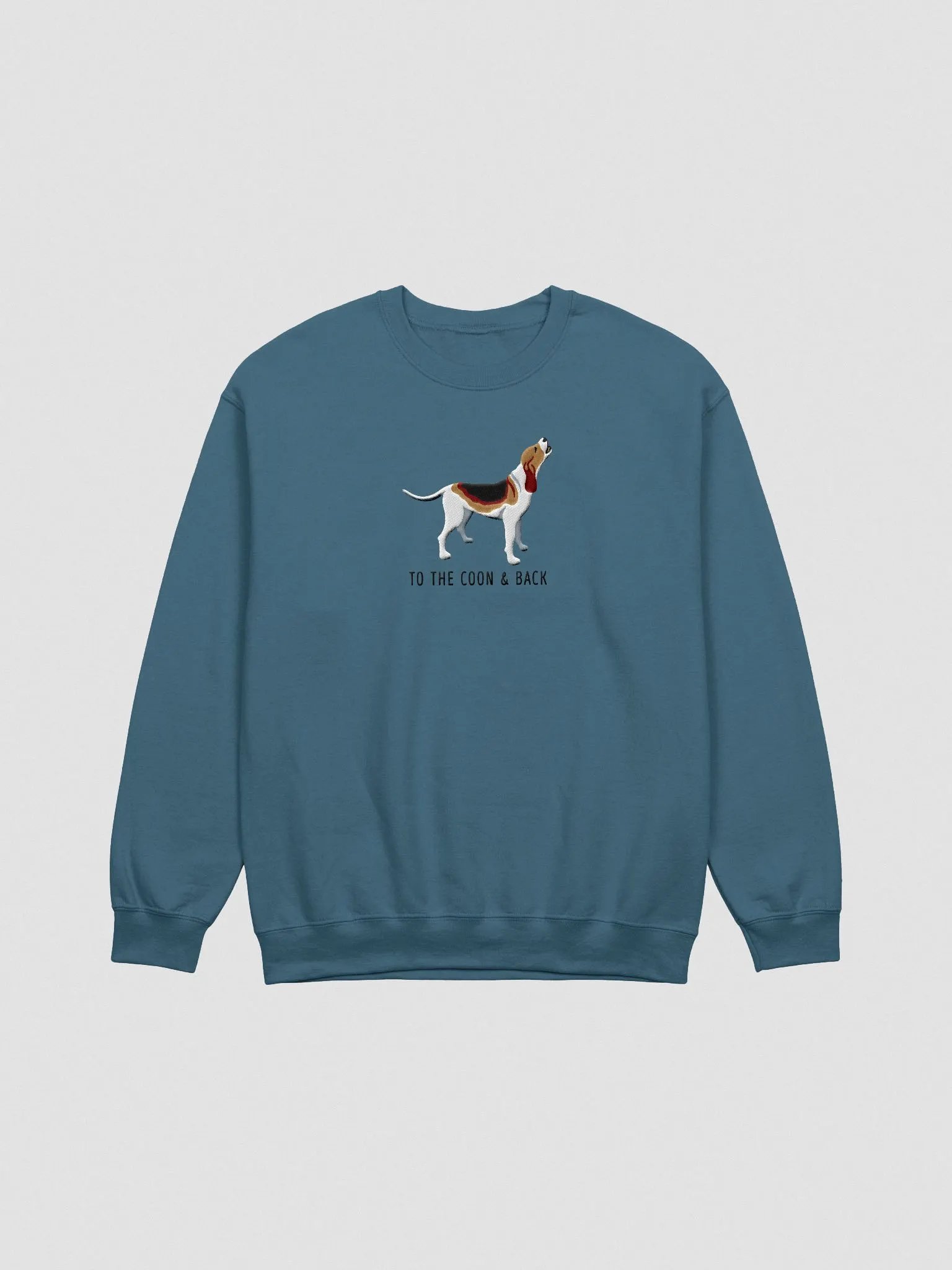 To the Coon & Back Sweatshirt (Embroidered) of a Treeing Walker Coonhound product image (4)