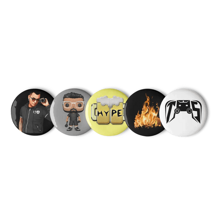 Twitch Emote Pin Button Set (5-Piece) product image (1)