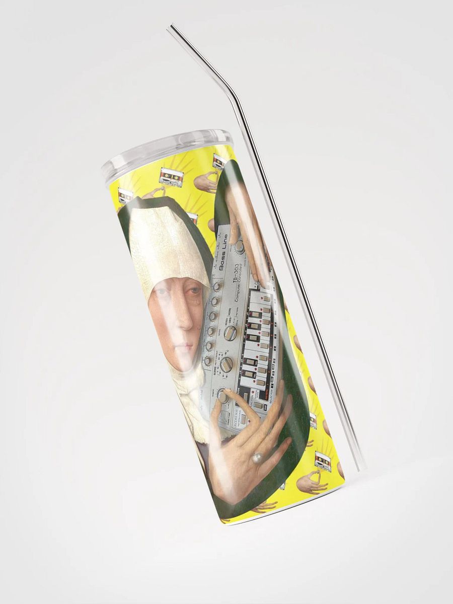 Mater Dolorosa meets Roland TB 303 by Frank Fonik, Techno EDM Stainless Steel Tumbler product image (3)