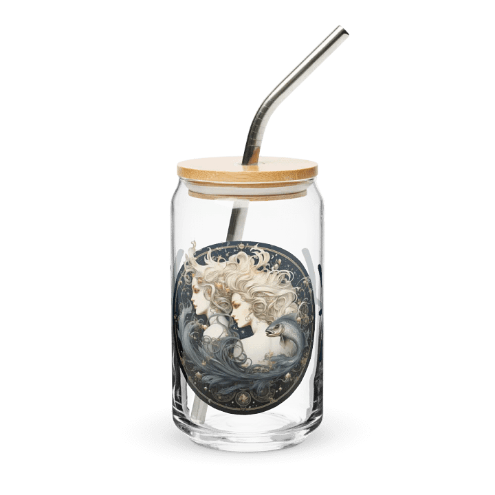 Pisces Zodiac Glass Can Sipper product image (2)