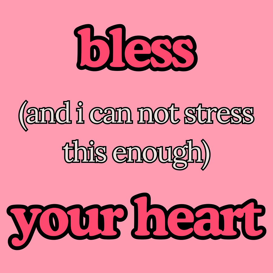 bless your heart sticker (pink) product image (1)