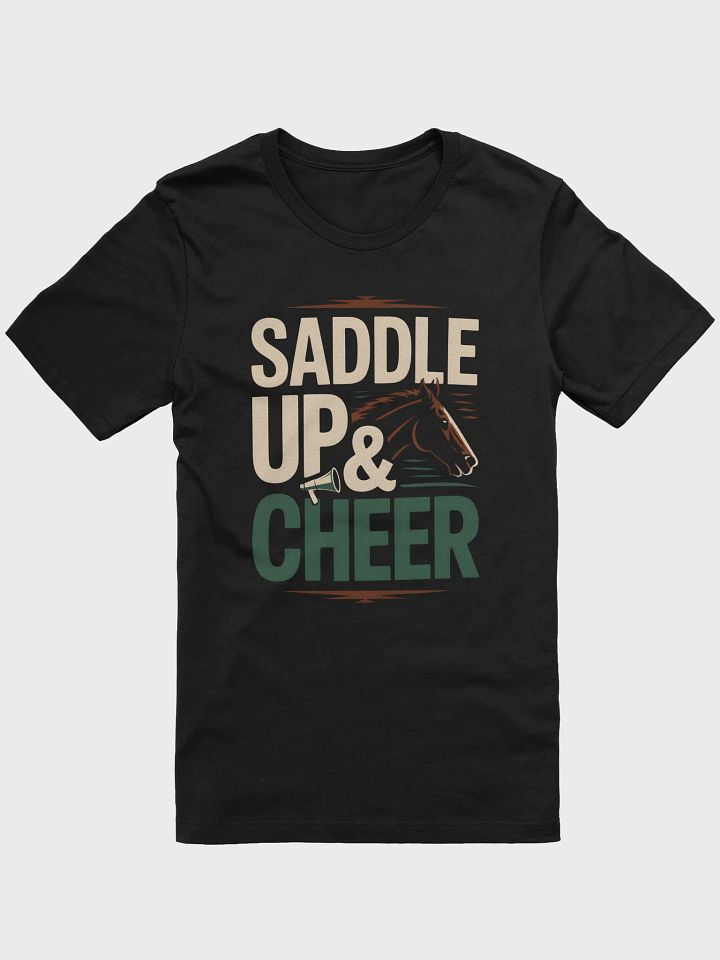 Saddle Up And Cheer Graphic Tee | Western Spirit Horse Design product image (1)