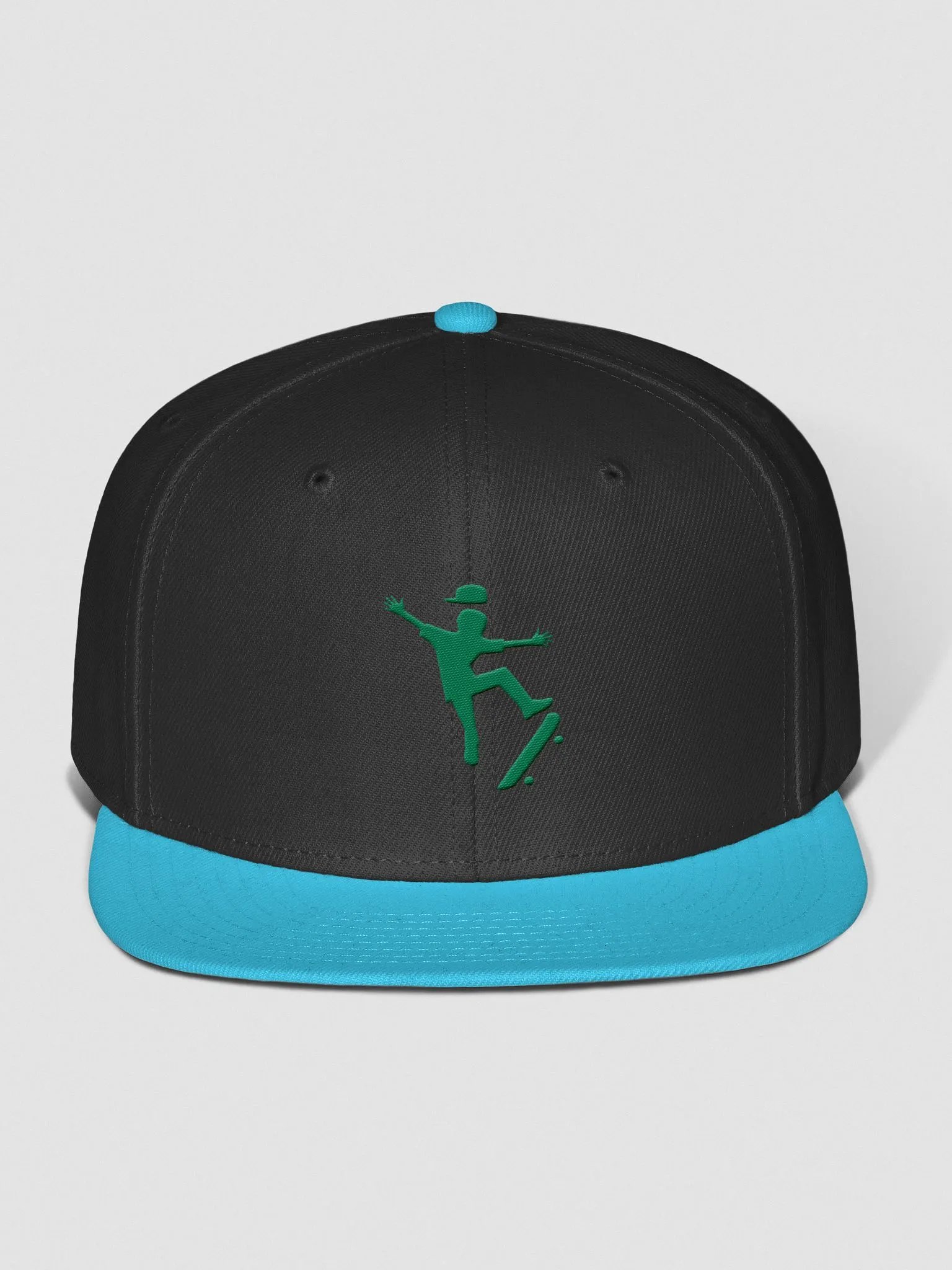 Dazzle Deck Black & Aqua Blue Baseball Cap product image (1)