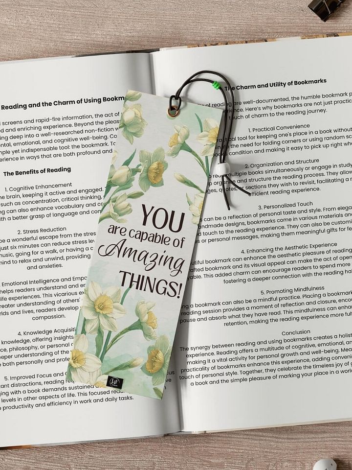FREE Narcissus Bookmark Printable, Inspirational Sayings With December's Birth Month Flower product image (2)