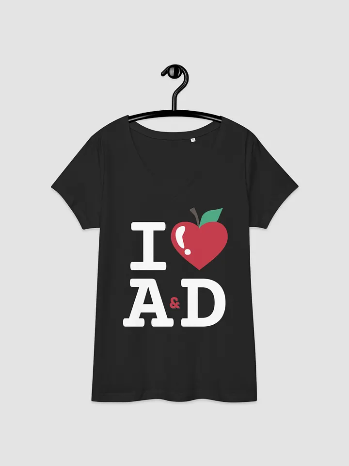 I Heart AD - Women's Fitted V-neck T-Shirt product image (2)