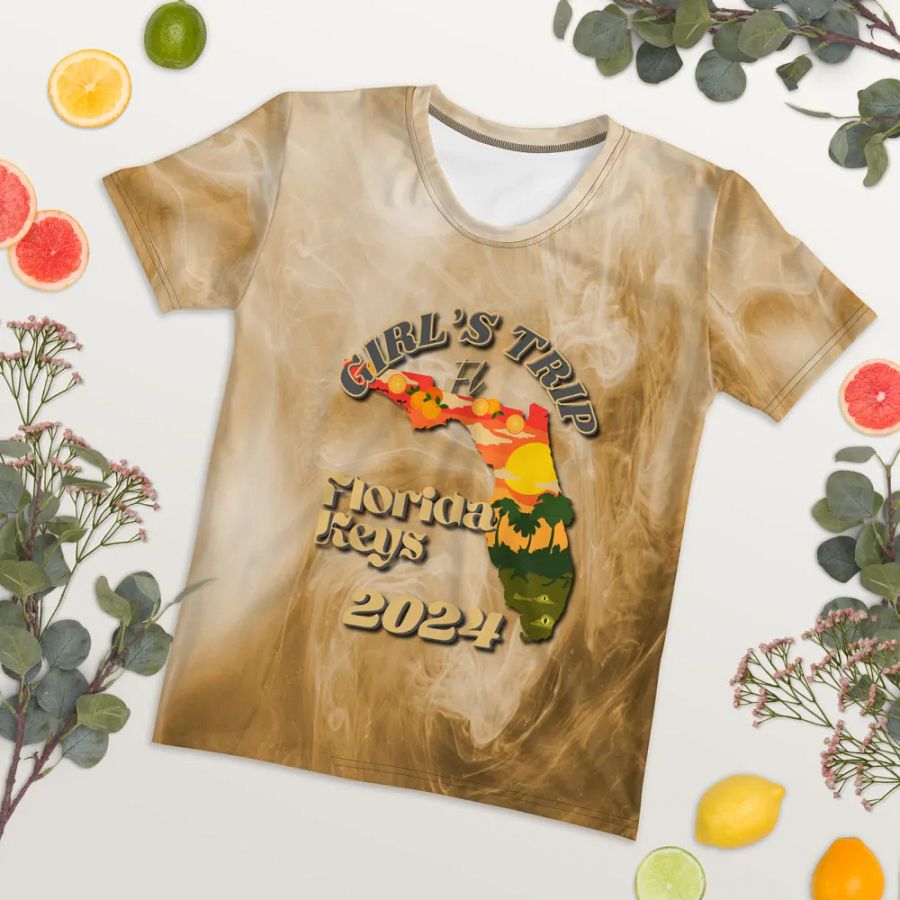 Girls Trip Florida Keys Fl 2024 All Over Print T-shirt product image (7)