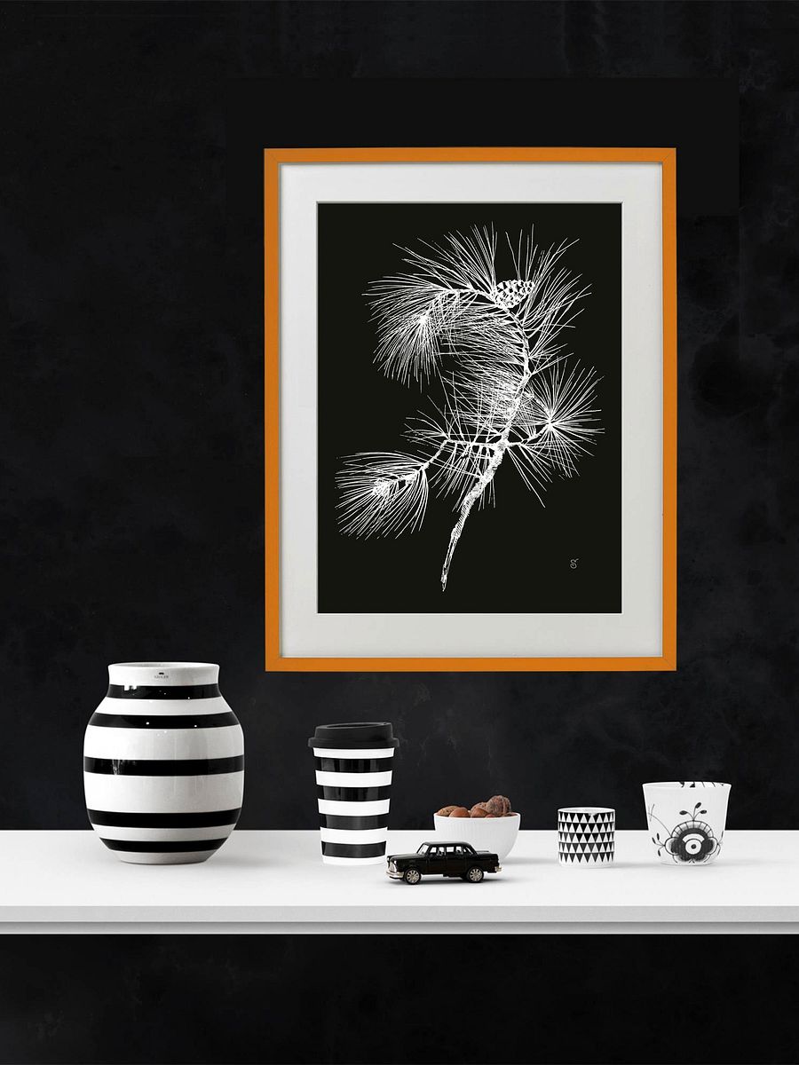 Whimsical Pine Branch Poster - Pine Branch Dark product image (5)