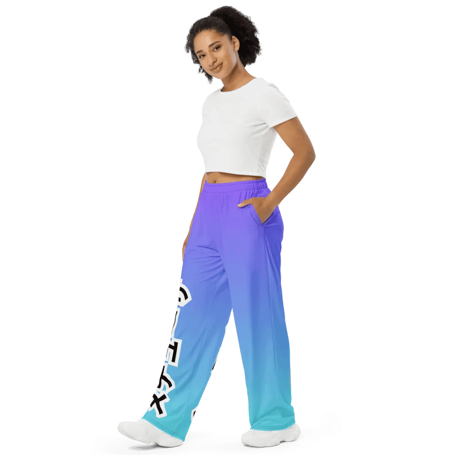 Katacana Wide Leg Pants - aqua product image (4)