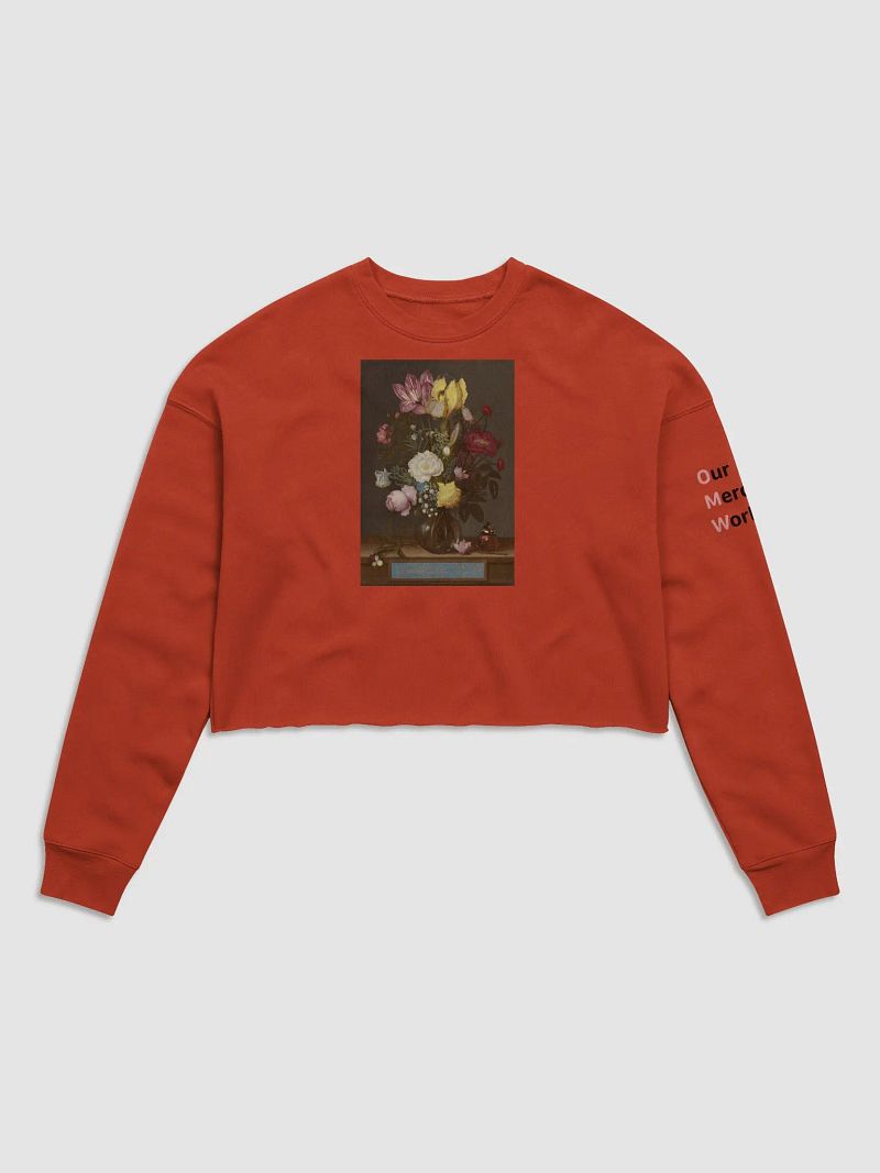Flowers in a Vase Crop Sweatshirt