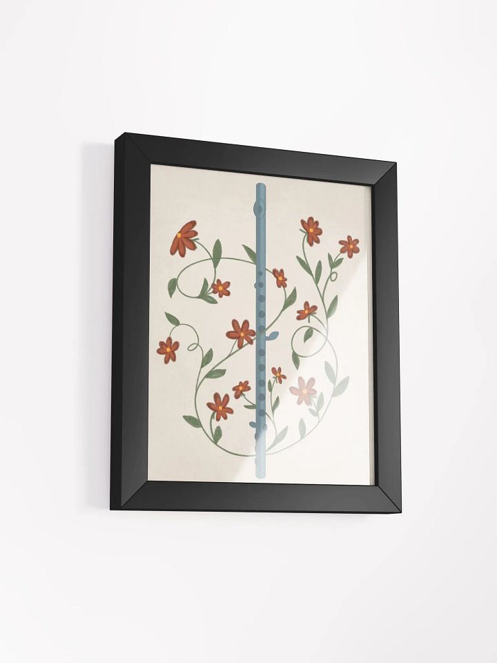 Flute With Autumn Flowers Framed Poster product image (6)