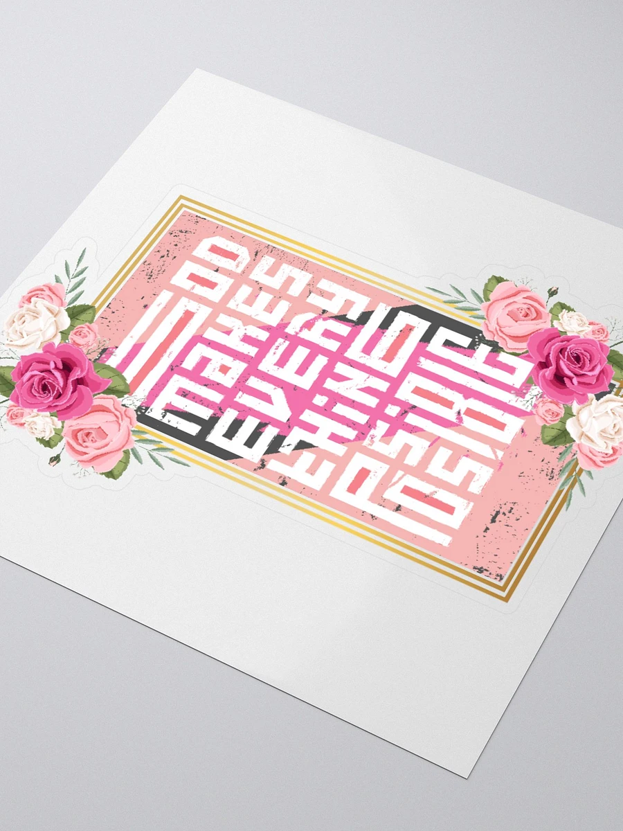 Pink Roses God Makes Everything Possible Sticker product image (3)