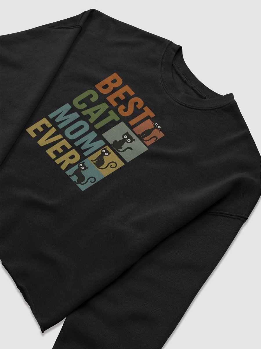 Best Cat Mom Ever Crop Top – Colorful Retro Cat Design for Trendy Pet Moms product image (5)