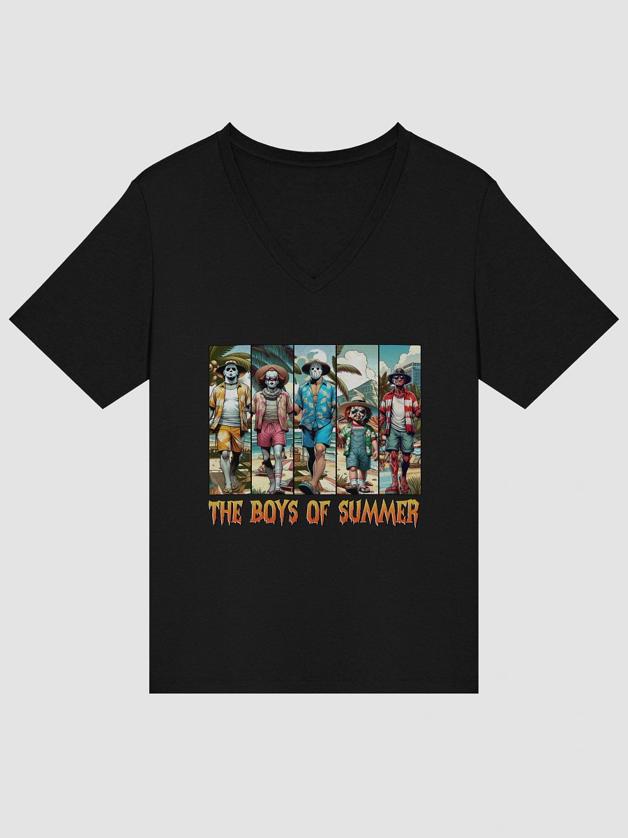 Tropical Masked Summer Vibe V-Neck Tee product image (3)