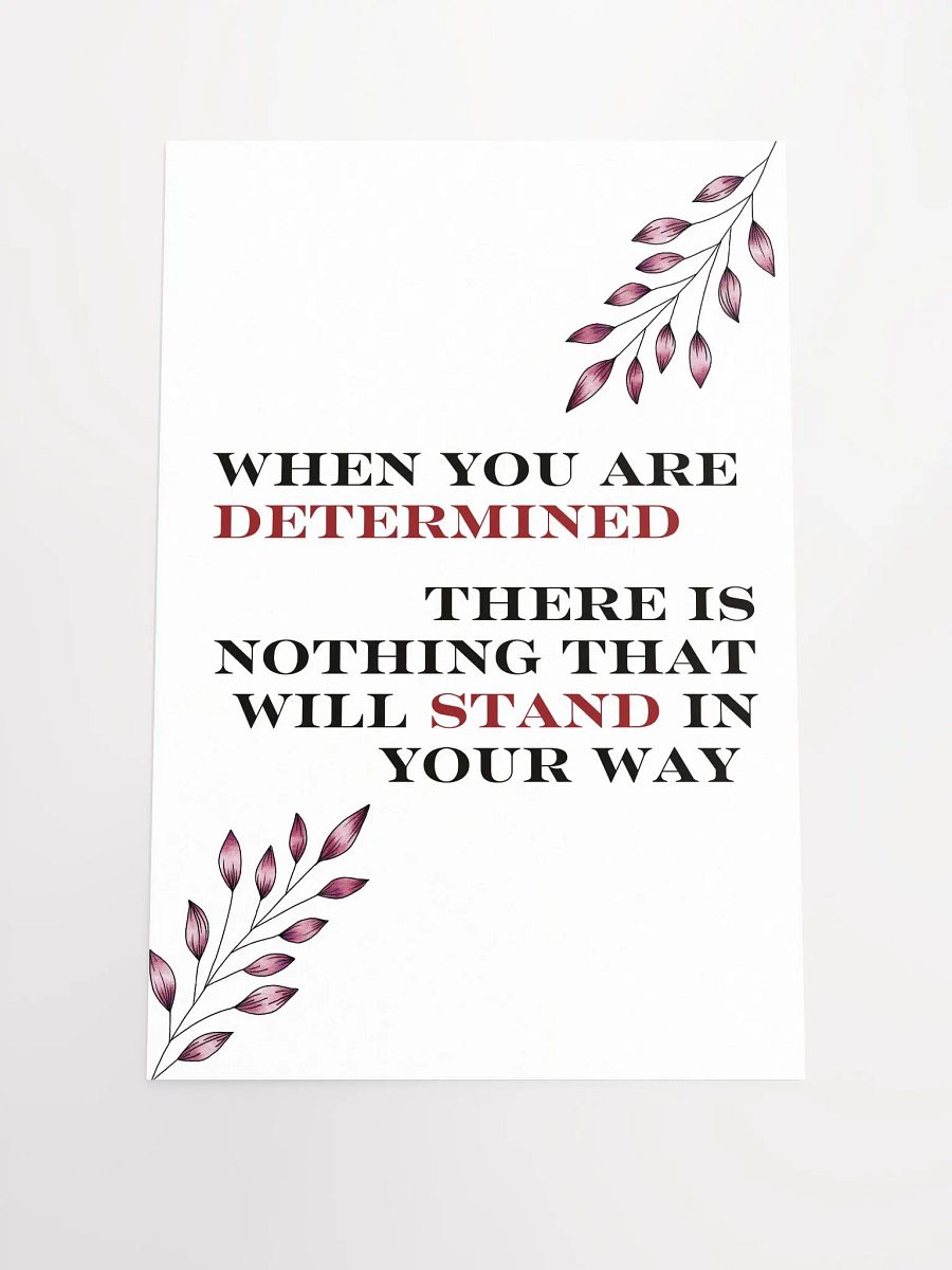 Determined Motivational Quote Poster product image (1)