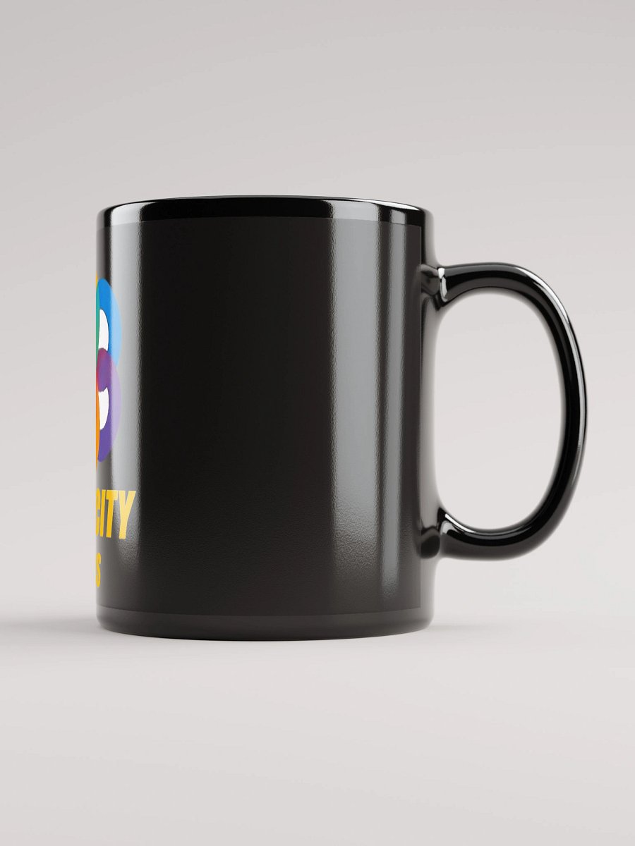 Simplicity Speaks Black Glossy Mug product image (2)