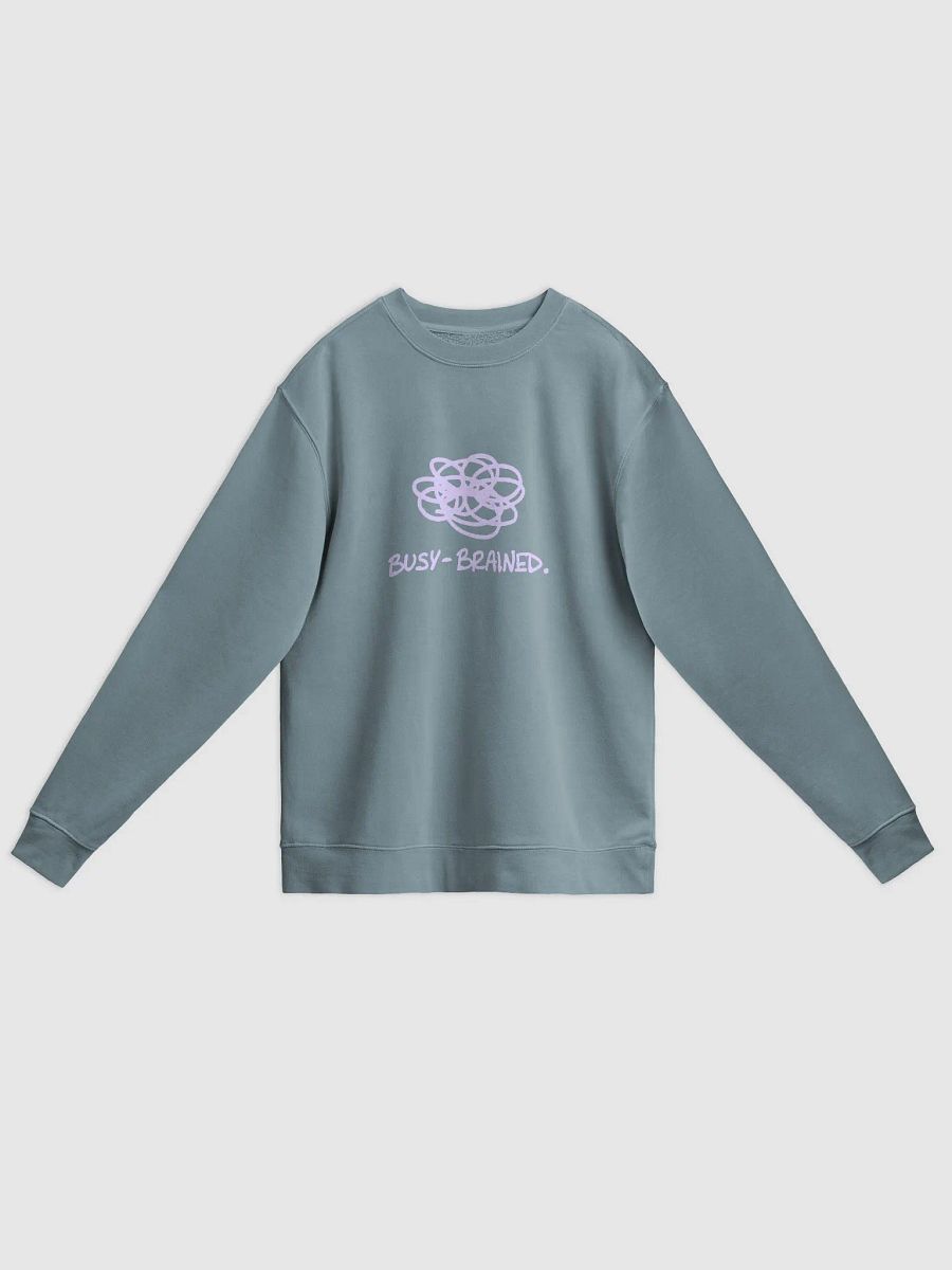 BUSY-BRAINED (lavender design) printed pigment crewneck product image (15)