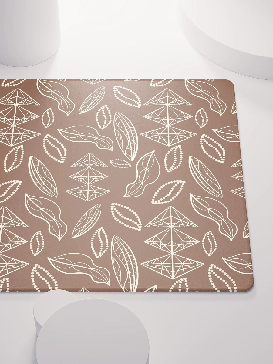 El Yunque Brew Bliss: Abstract Coffee Bean Earthy Gaming Mousepad product image (9)
