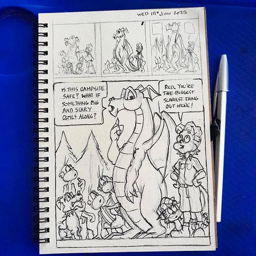 Red sometimes forgets he's a dragon and used to live in a cave... it was a cave with a door, but still, a cave. #visualdiary ...