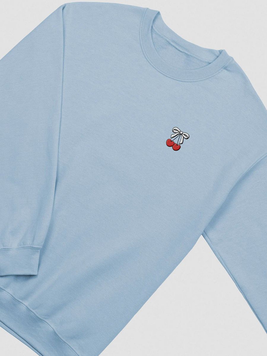 cherry bow embroidered crewneck product image (1)