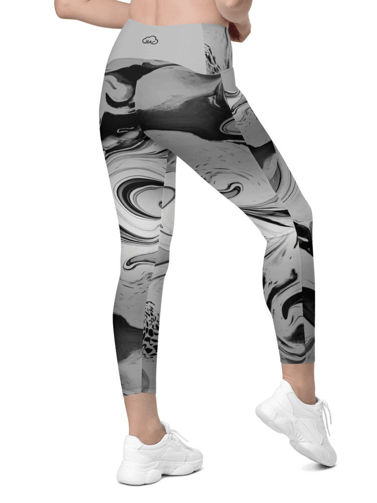 Black Marble-Leggings with Pockets product image (7)