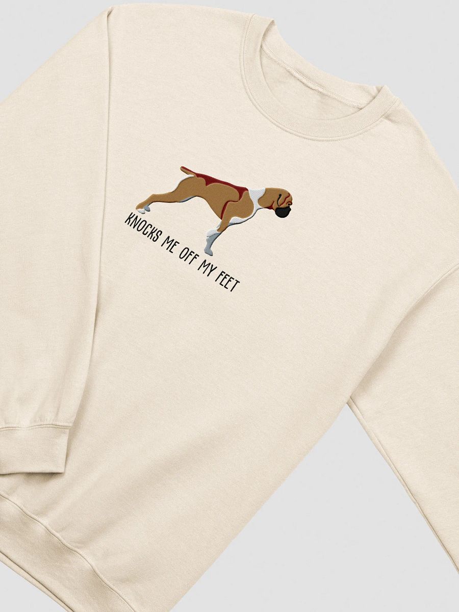 Knocks Me Off My Feet Sweatshirt (Embroidered) of a Boxer product image (15)