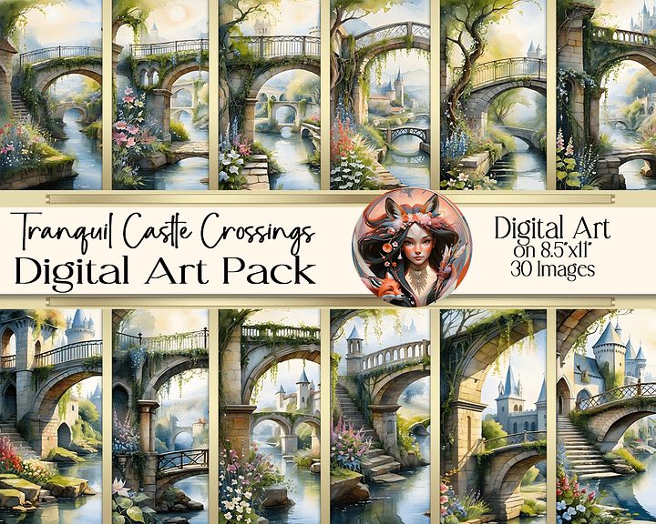 Tranquil Castle Crossings Digital Art product image (1)