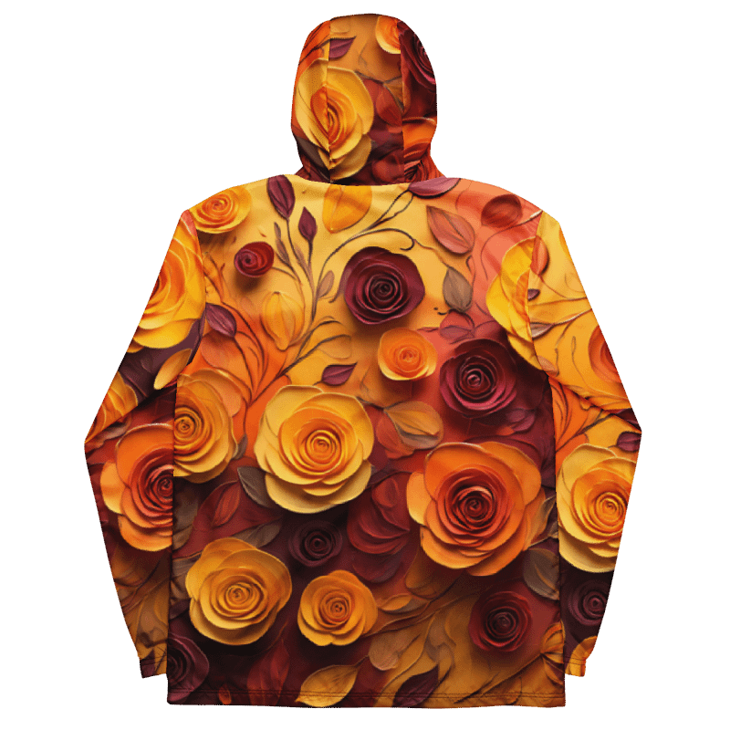 Bold Floral Rose Print Windbreaker Jacket – Lightweight, Water-Resistant, All-Over Print (XS–3XL) product image (4)