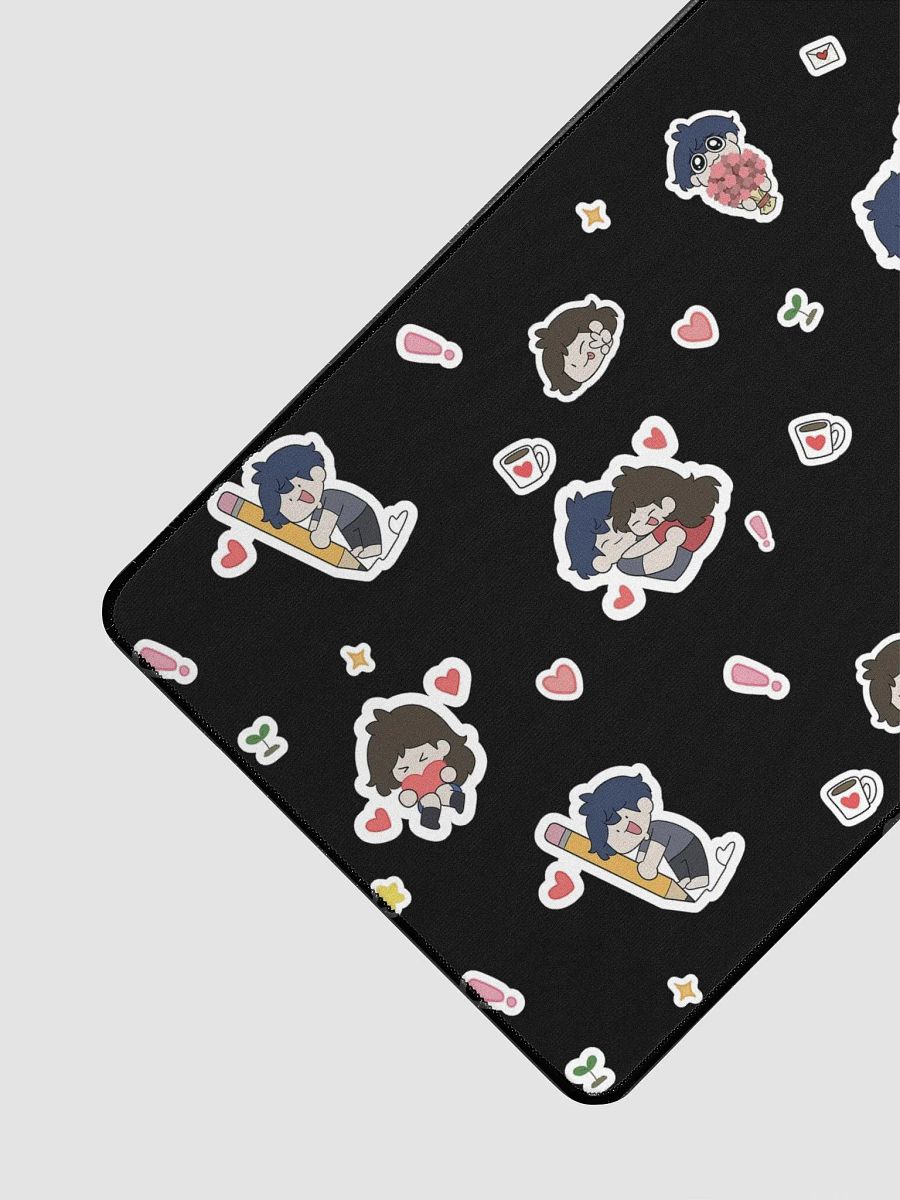BLACK sticker design Desk Mat 15.5" x 31.5" product image (3)