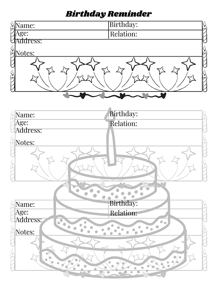 Birthday Reminder Journal: Never Miss a Special Day Again" product image (1)