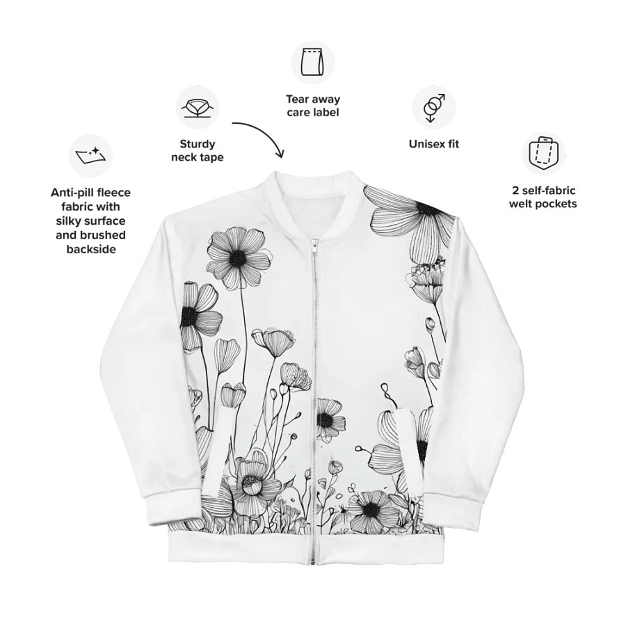 Blossom Breeze All-Over Print Bomber Jacket product image (5)
