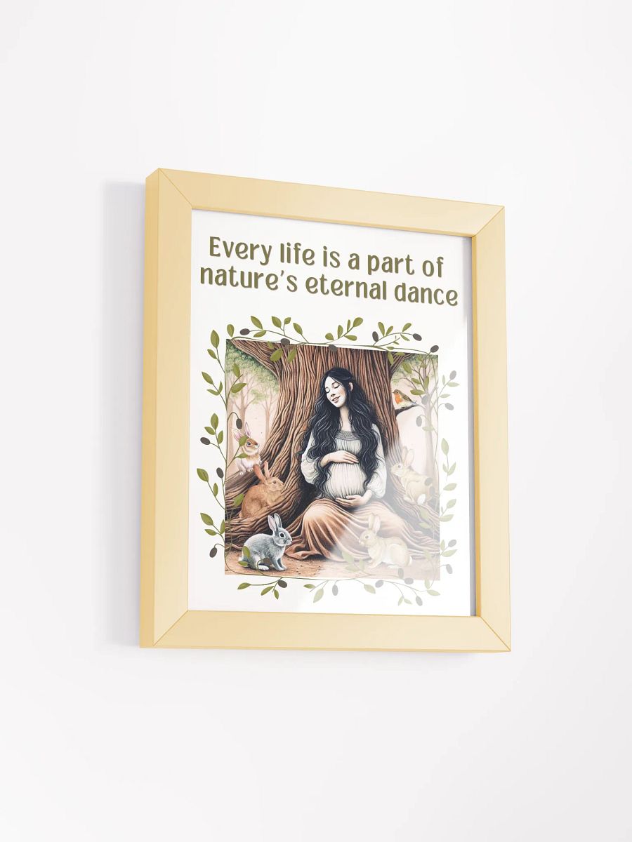 Pregnant Woman in Forest Poster in Wood Frame product image (2)